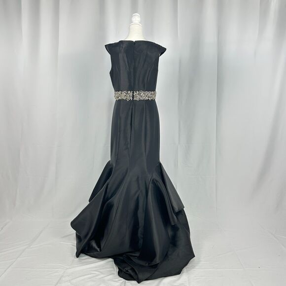 Jovani Black Maxi Dress with Silver Embellishment - Picture 4 of 4